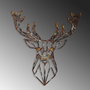 Wallity Deer - 3 Accesorio de Pared de Metal Multicolor
